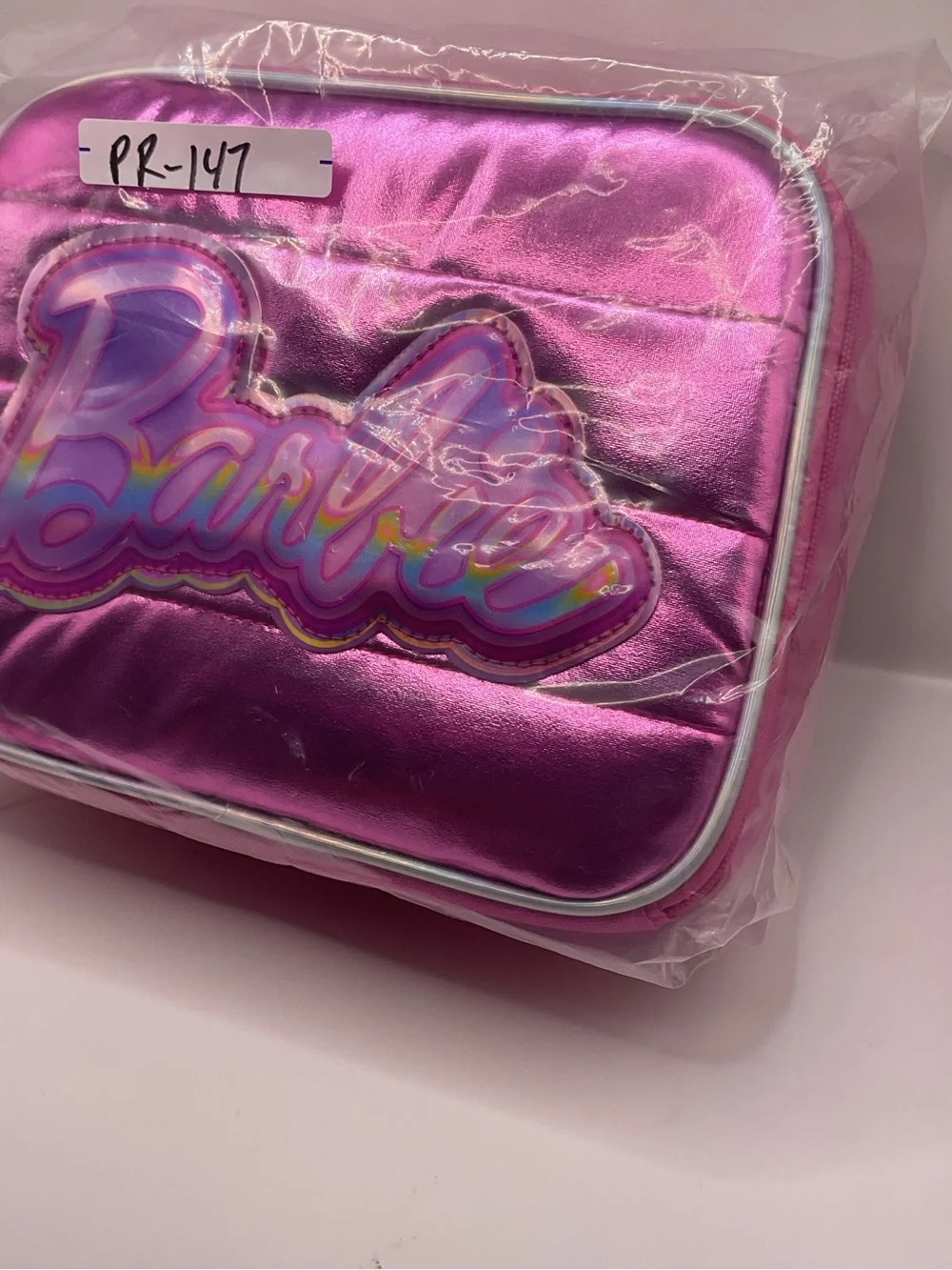 Barbie NWT (Factory Wrapped) Branded Holographic‎ Pink Soft Lunch Box